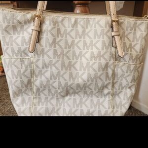 Michael Kors Cream Tote Bag